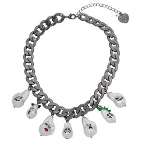 Betsey Johnson Pearl Ghost Necklace Halloween